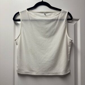 Elegant White Sleeveless Top